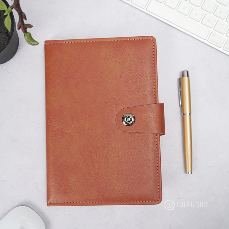 Notebook Diary With Signature Pen Gift Set - Orange
