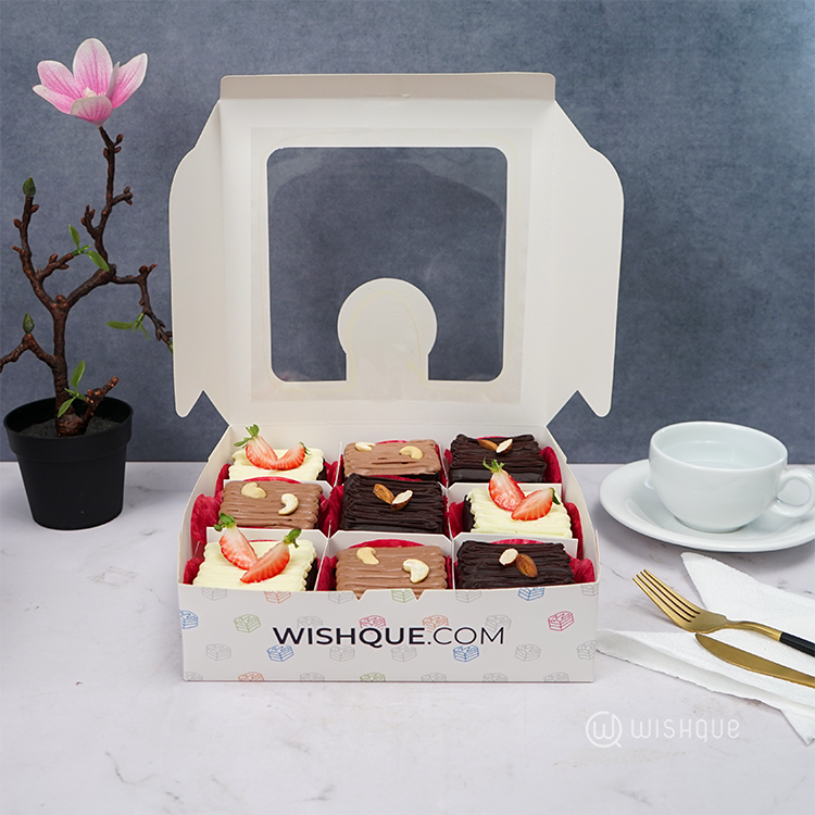 Triple Ganache Brownie Box ( 9 Pcs )