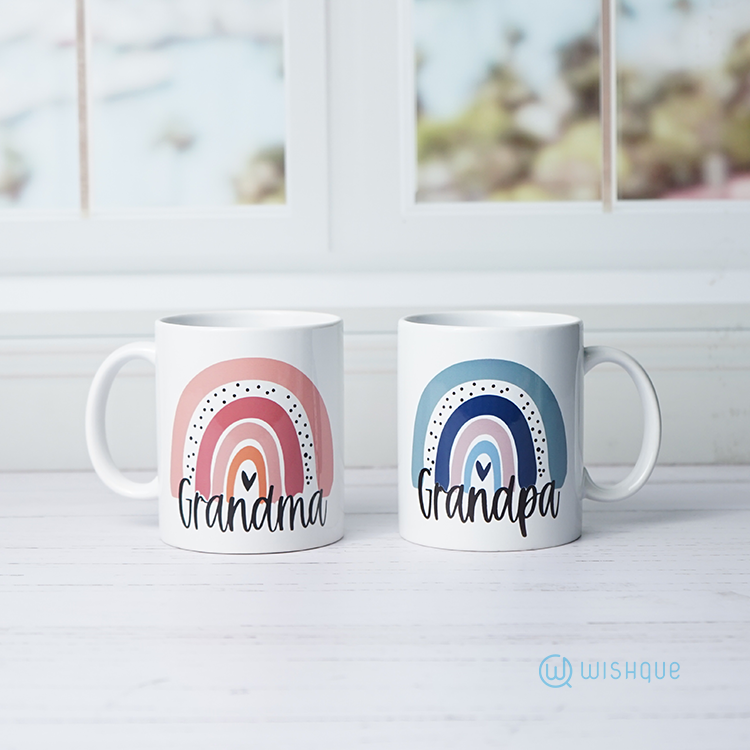 Grandpa & Grandma You Are My Rainbow Printed Mug