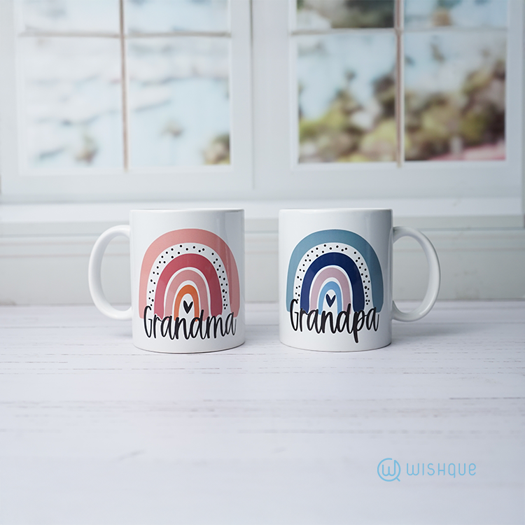 Grandpa & Grandma You Are My Rainbow Printed Mug