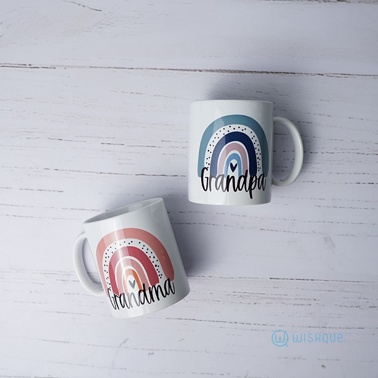 Grandpa & Grandma You Are My Rainbow Printed Mug