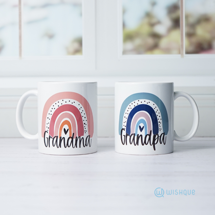 Grandpa & Grandma You Are My Rainbow Printed Mug