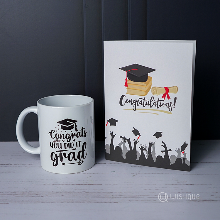 Congratulations Graduation Printed Mug & Greeting Card
