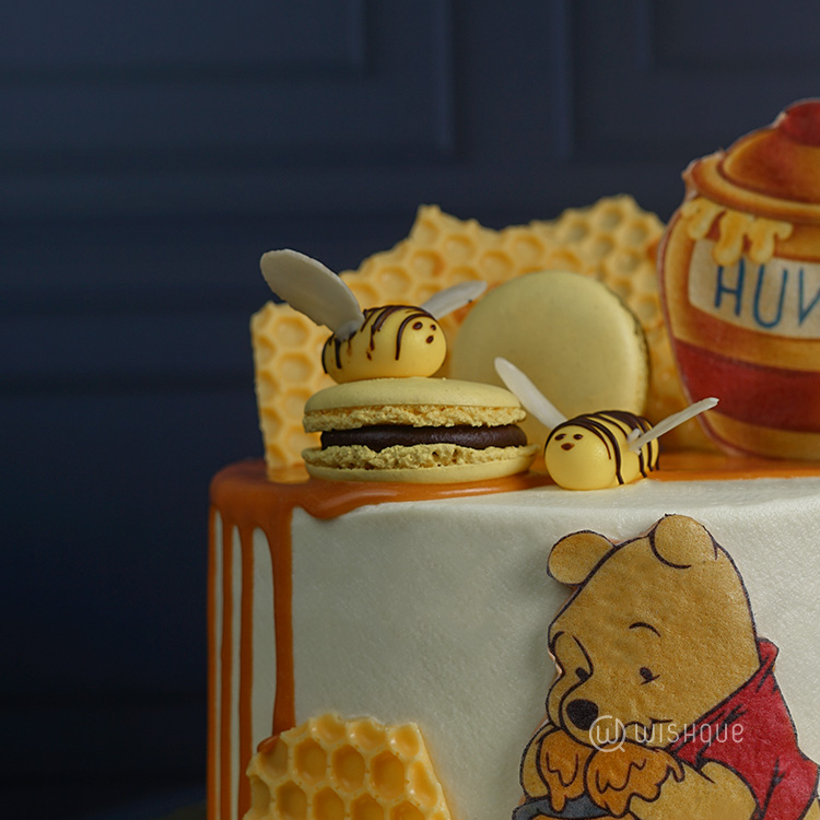 Pooh Bear Honey Pot Themed Chocolate Cake