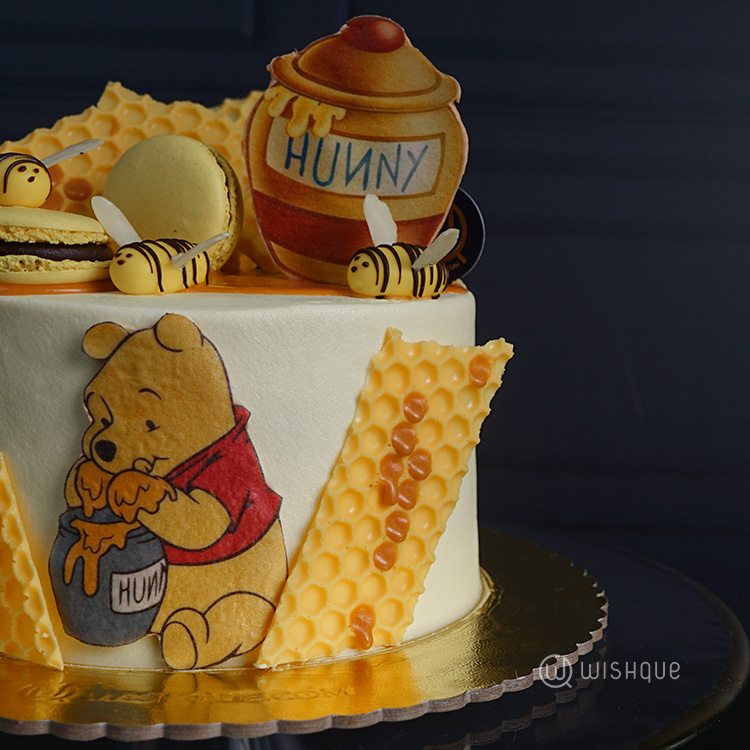Pooh Bear Honey Pot Themed Chocolate Cake