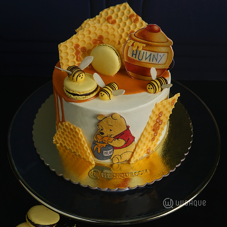 Pooh Bear Honey Pot Themed Chocolate Cake