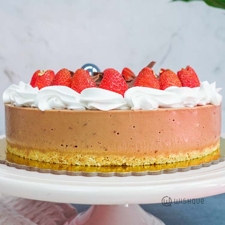 Deluxe Strawberry Swiss Chocolate Cheesecake
