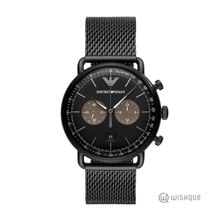 Emporio Armani Men's Aviator Black Watch AR11142