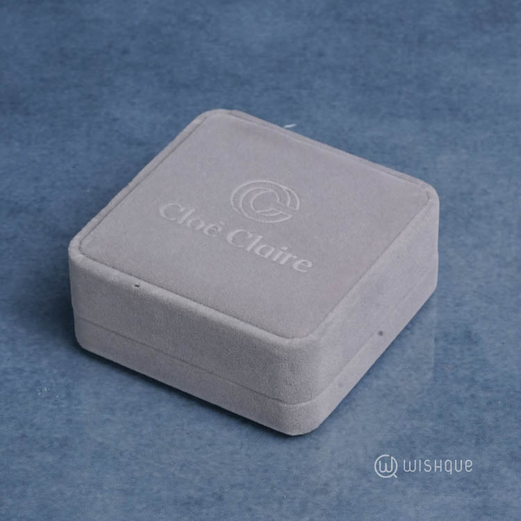 Alexandra Pale Blue Pendant And Earrings Set With Cloe Crystals Rose-Gold Plated