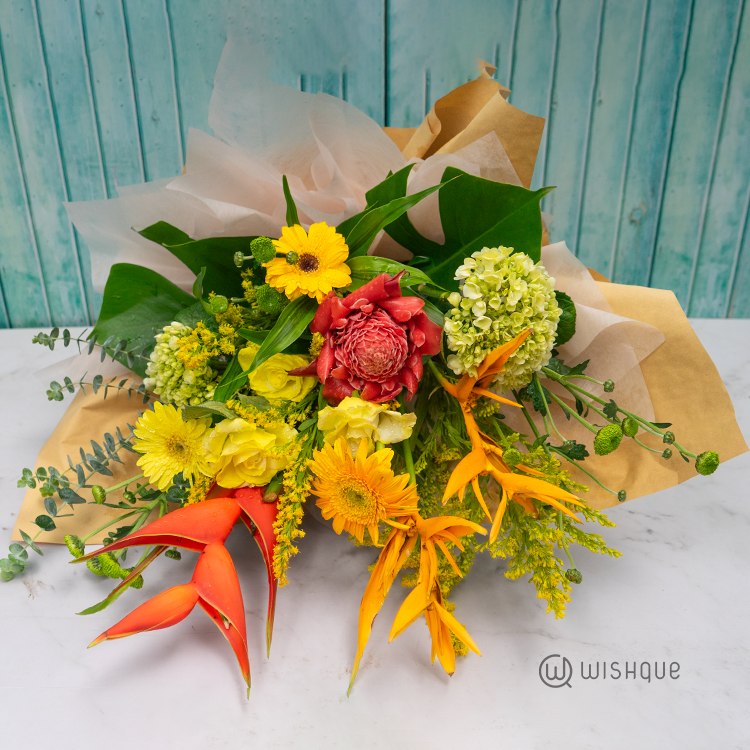 Caribbean Gold Fresh Flower Bouquet
