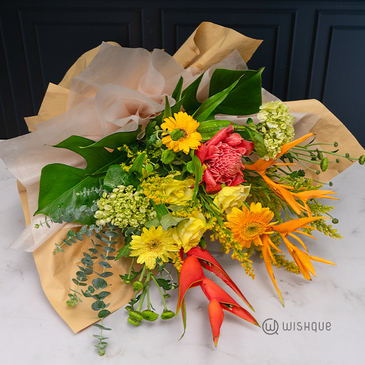 Caribbean Gold Fresh Flower Bouquet