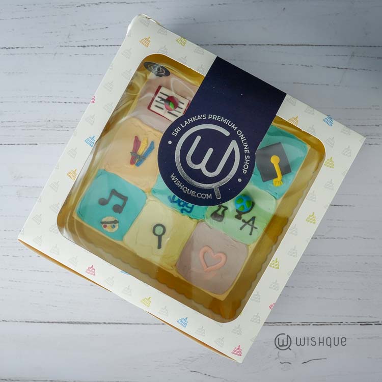Happy Teacher's Day Celebration Ribbon Cake