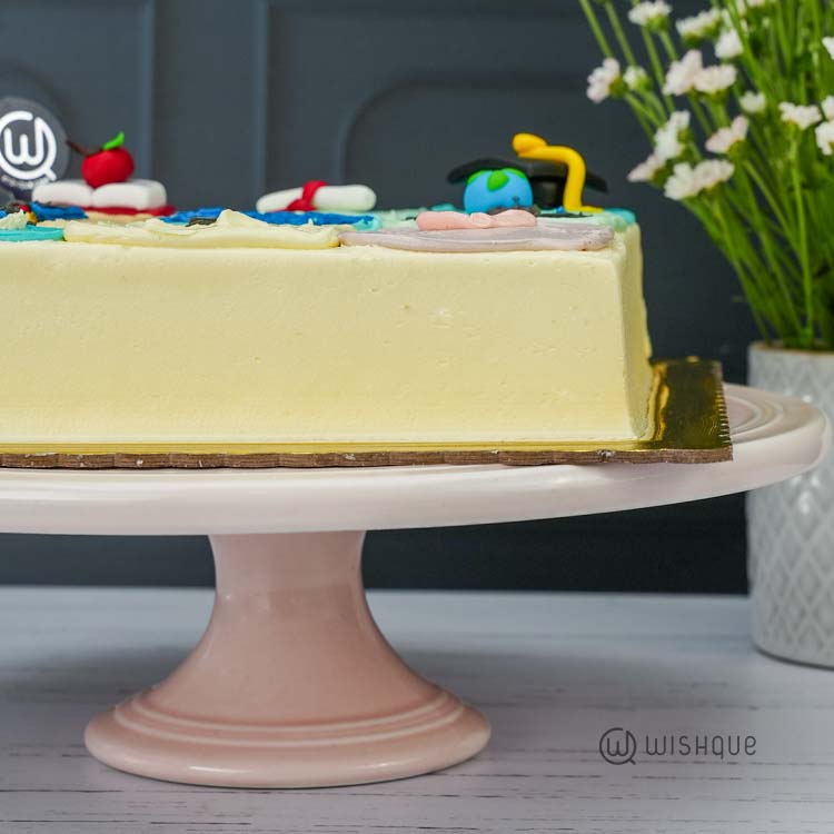 Happy Teacher's Day Celebration Ribbon Cake
