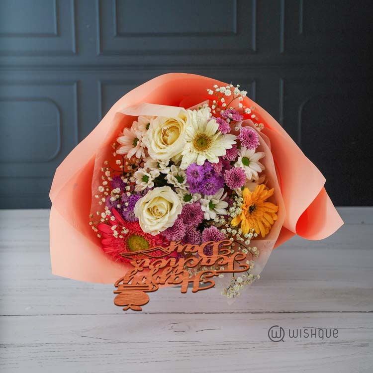 Happy Teacher's Day Gratitude  Floral Bouquet