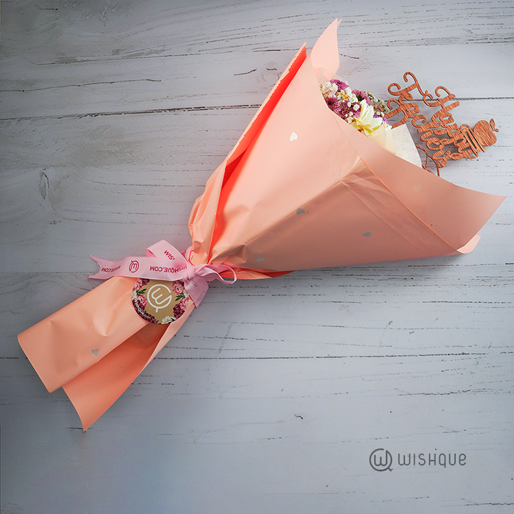 Happy Teacher's Day Gratitude  Floral Bouquet