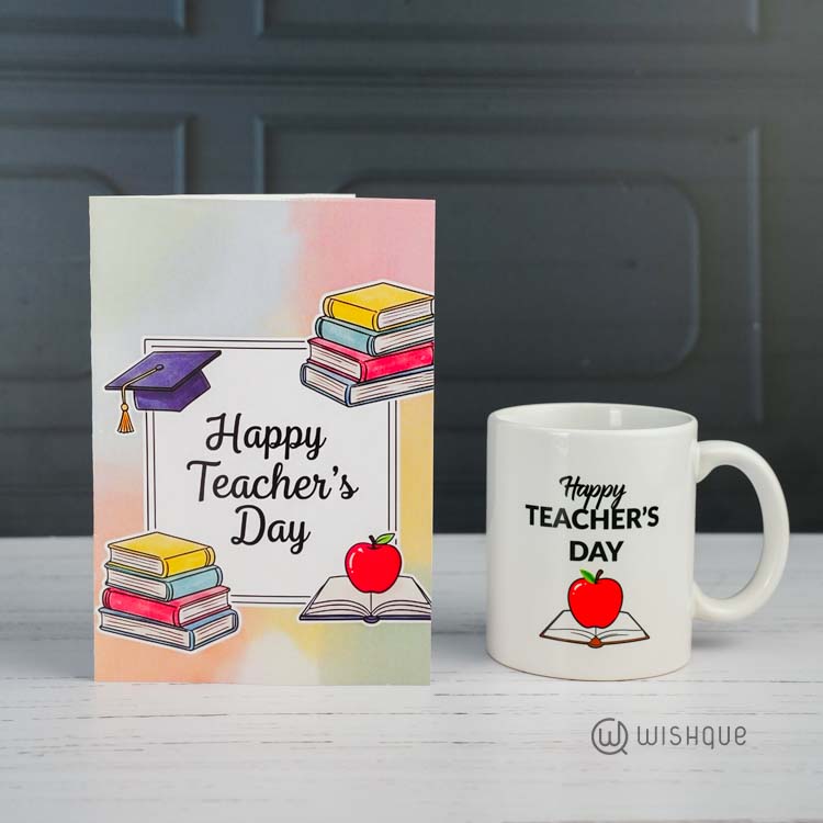 Happy Teacher's Day Printed Mug & Greeting Card