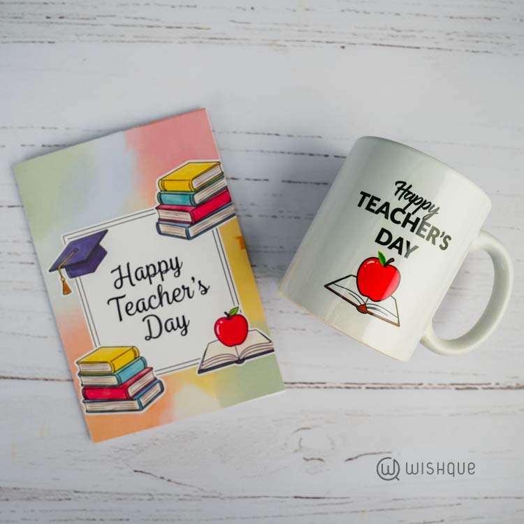 Happy Teacher's Day Printed Mug & Greeting Card