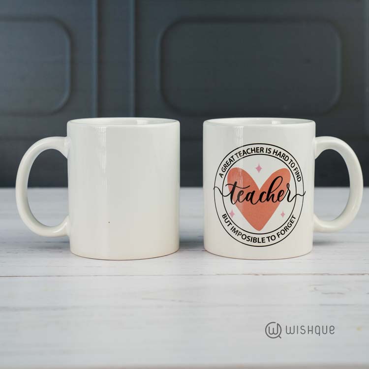 A Great Teacher's Hard To Find Printed Mug & Greeting Card