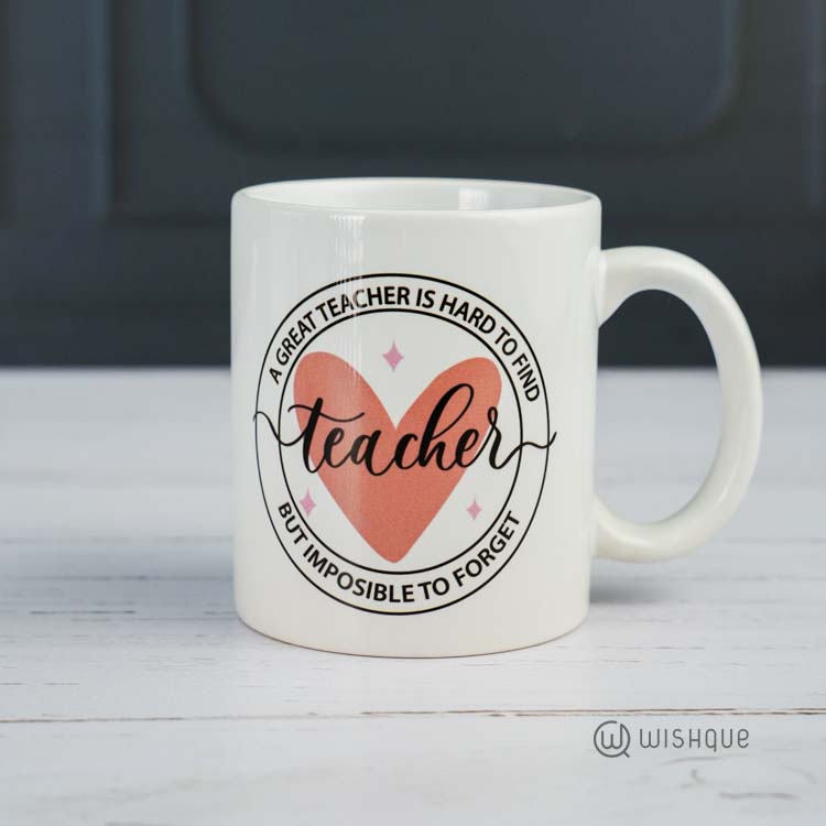 A Great Teacher's Hard To Find Printed Mug & Greeting Card