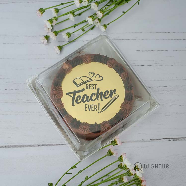 Best Teacher Ever Chocolate Bento Cake