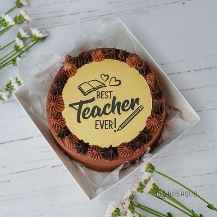 Best Teacher Ever Chocolate Bento Cake