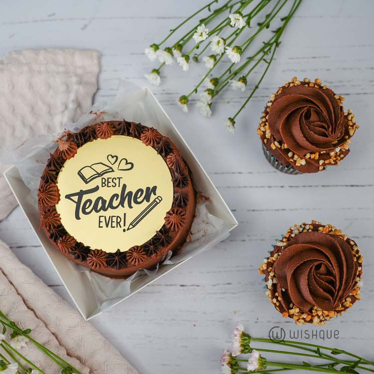 Best Teacher Ever Chocolate Bento Cake Assorted Pack