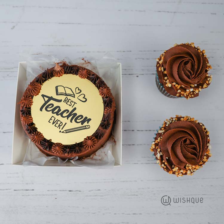 Best Teacher Ever Chocolate Bento Cake Assorted Pack