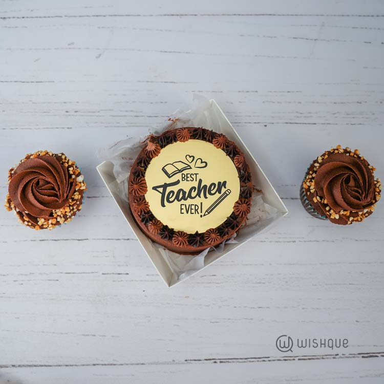 Best Teacher Ever Chocolate Bento Cake Assorted Pack