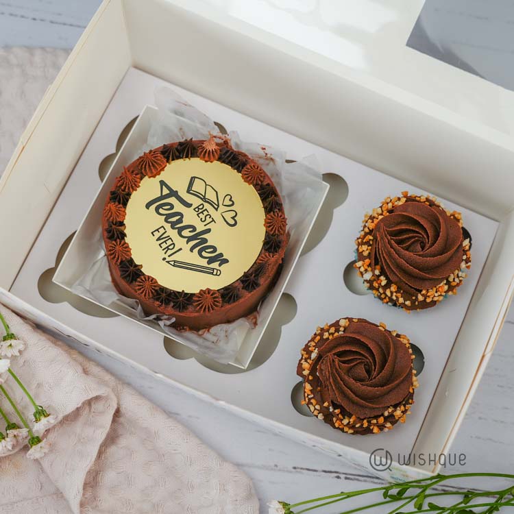 Best Teacher Ever Chocolate Bento Cake Assorted Pack