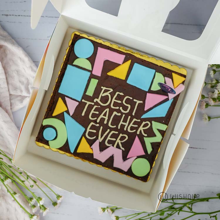 Best Teacher Ever Brownie Cake
