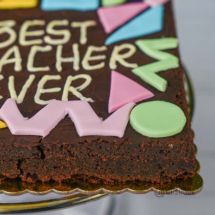 Best Teacher Ever Brownie Cake