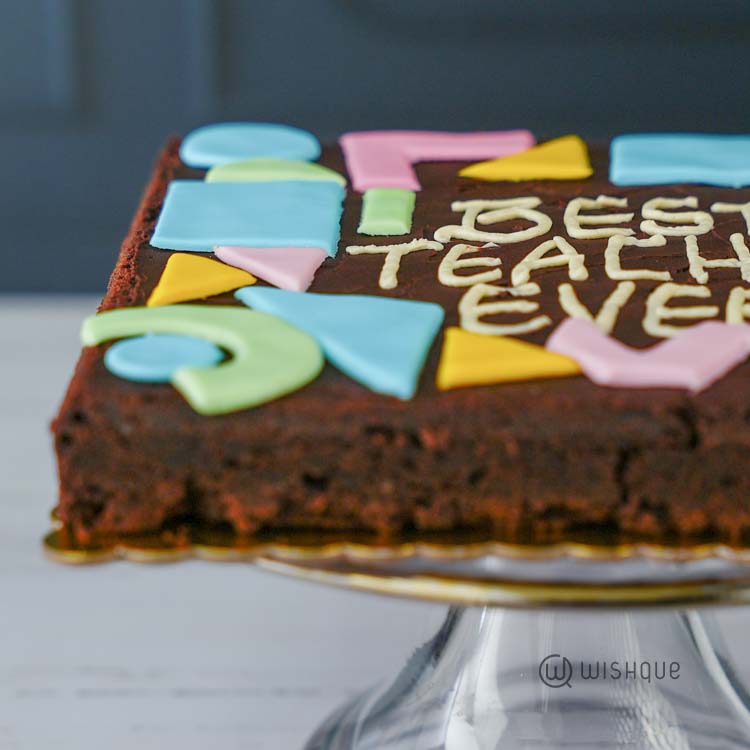 Best Teacher Ever Brownie Cake