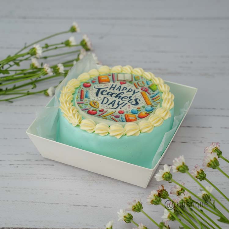 Happy Teacher's Day Bento Ribbon Cake