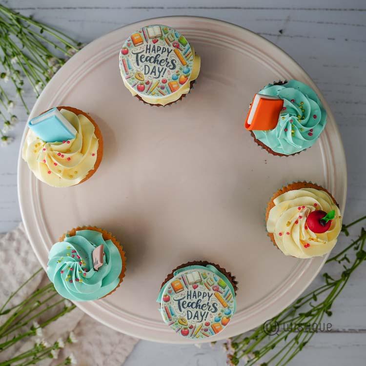 Happy Teacher's Day Cupcake Box of 6