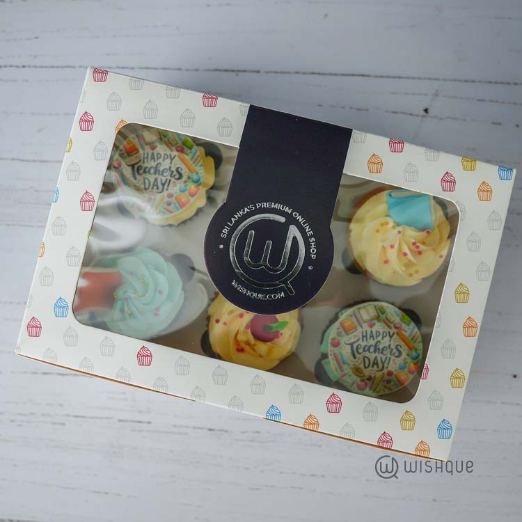 Happy Teacher's Day Cupcake Box of 6