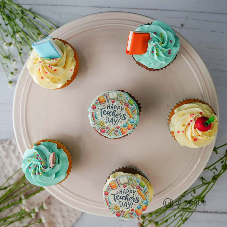 Happy Teacher's Day Cupcake Box of 6