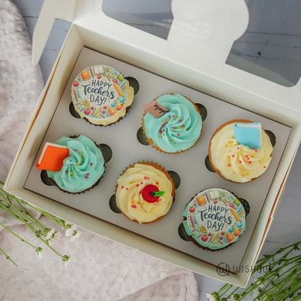 Happy Teacher's Day Cupcake Box of 6