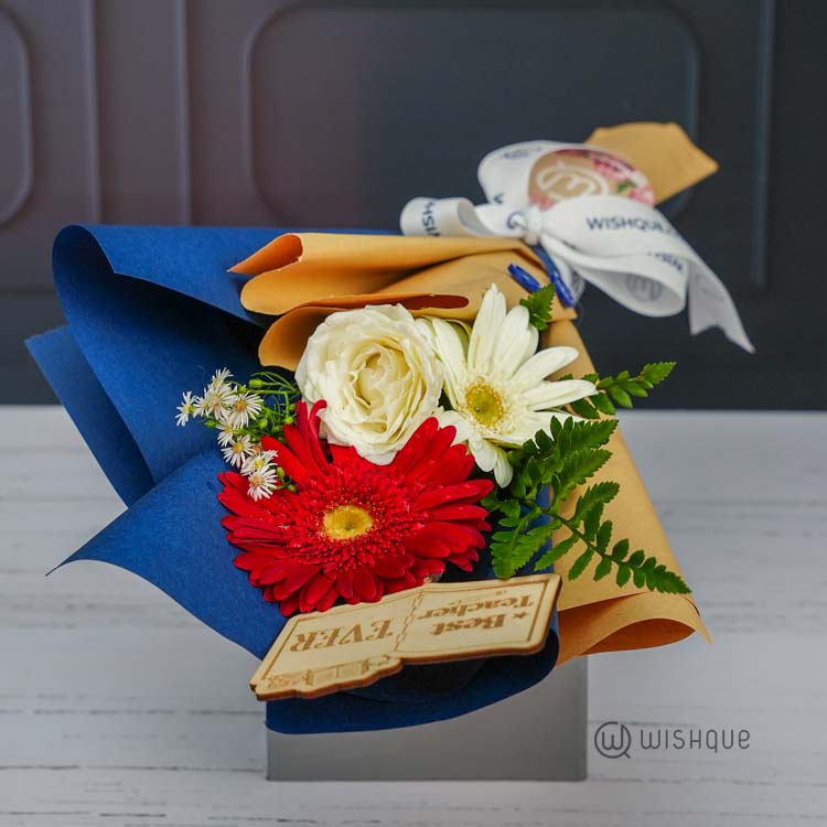 Best Teacher Ever Tribute Floral Bouquet