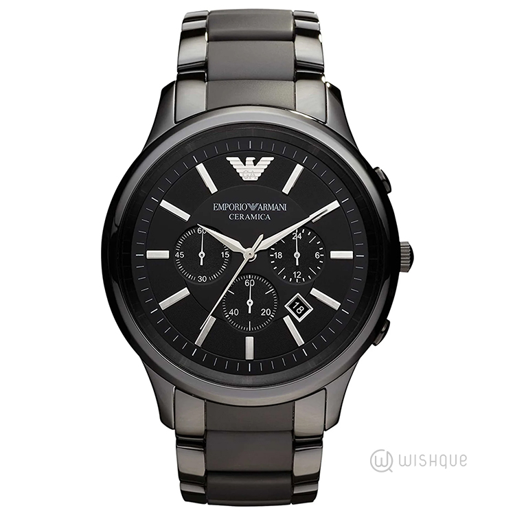 Emporio Armani Renato Chronograph Stainless Steel Black Mens Watch AR2453