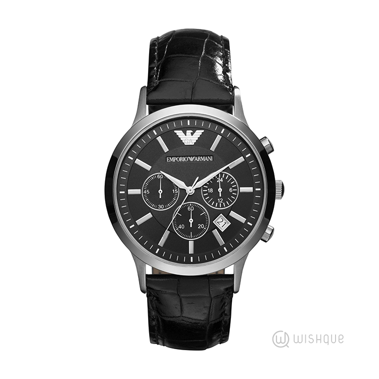 Emporio Armani Renato Classic Chronograph Quartz Black Dial Men's Watch AR2447