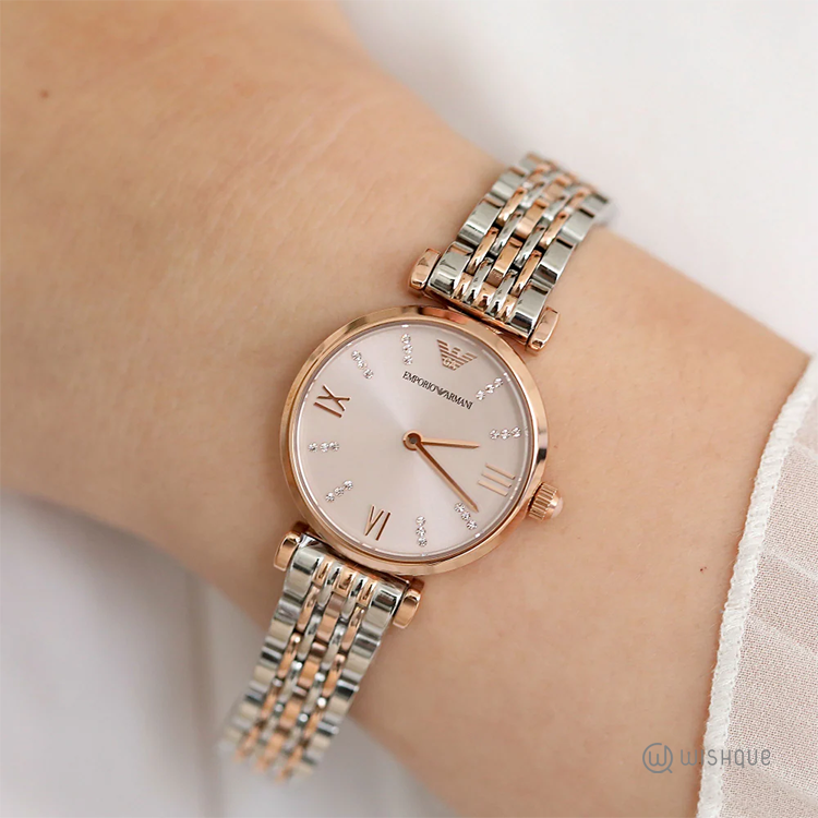 Emporio Armani AR11223 Two Tone 28MM Stainless Steel Bracelet Women's Watch