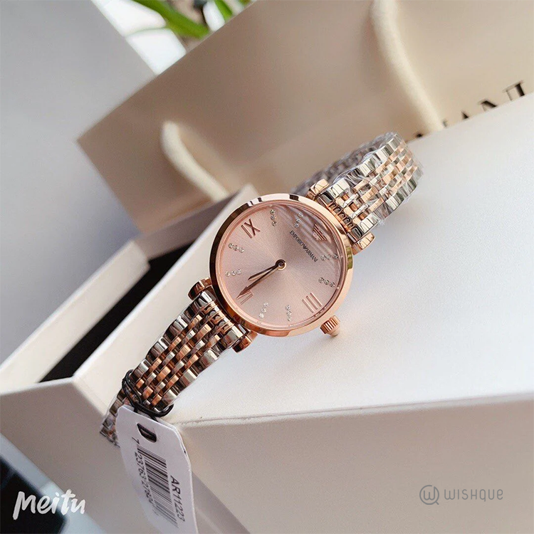 Emporio Armani AR11223 Two Tone 28MM Stainless Steel Bracelet Women's Watch