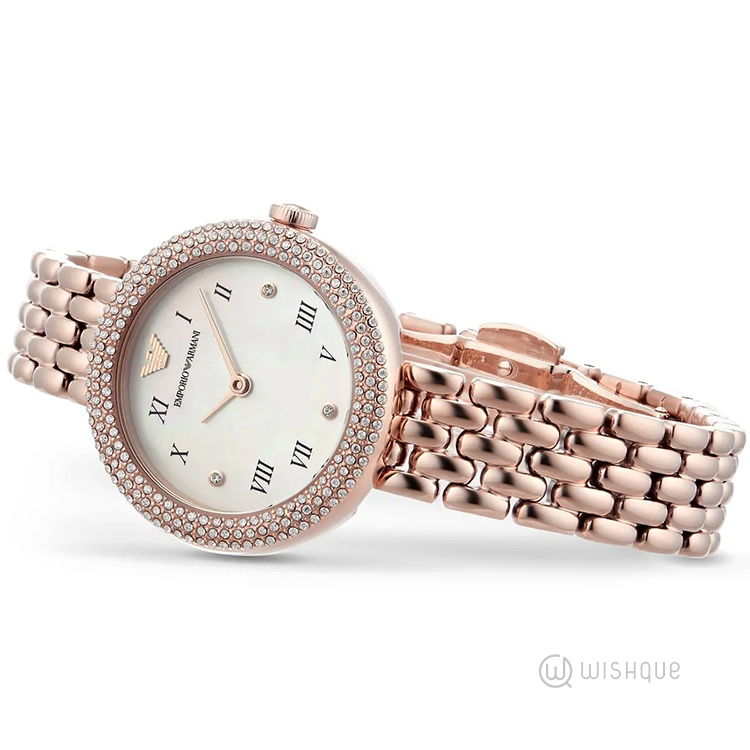 Emporio Armani AR11355 Two-Hand Rose Gold-Tone Stainless Watch