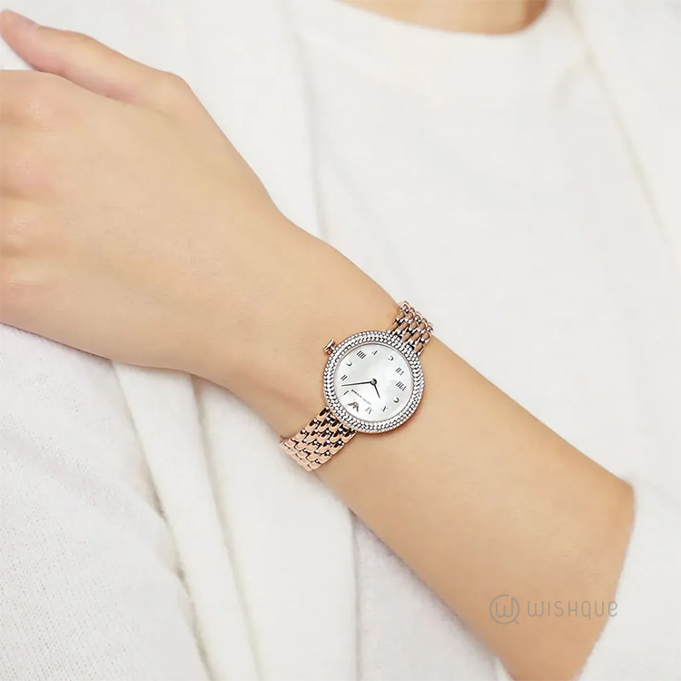 Emporio Armani AR11355 Two-Hand Rose Gold-Tone Stainless Watch