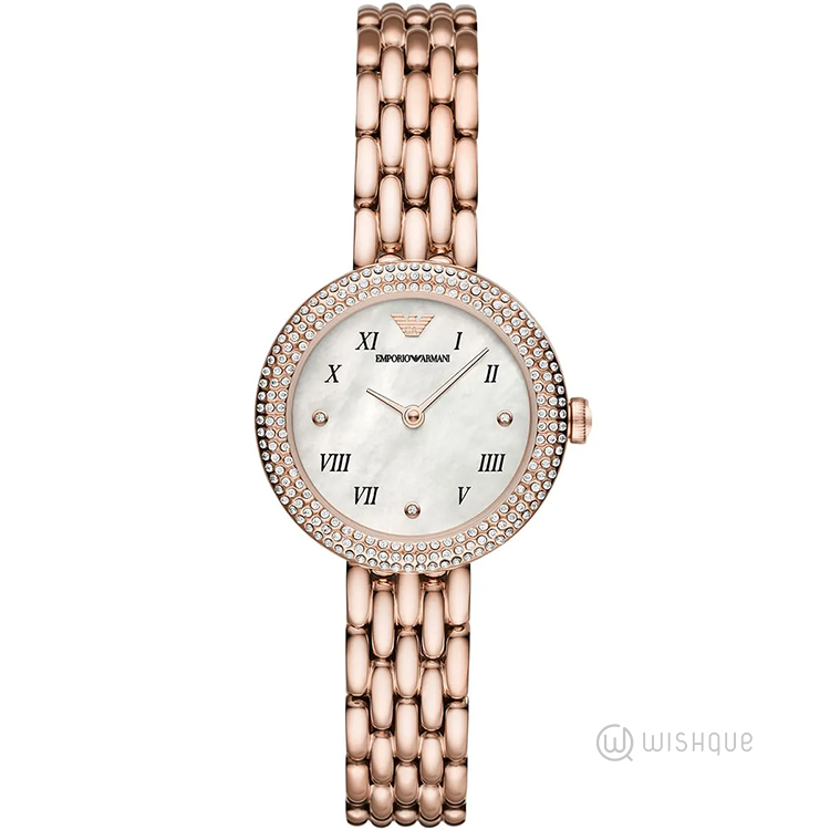 Emporio Armani AR11355 Two-Hand Rose Gold-Tone Stainless Watch