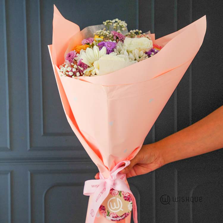 Rainbow Splash Floral Flower Bouquet