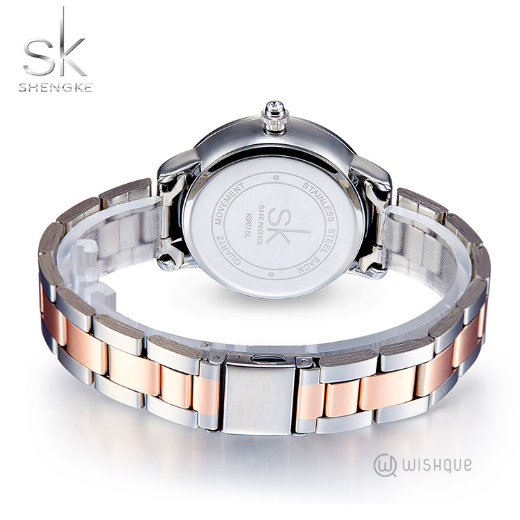 Shengke Women Watch Crystal Luxury Ladies Watch Pink - K0075