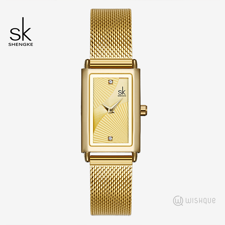 SK Gold Slim Watch For Women - K0119L02