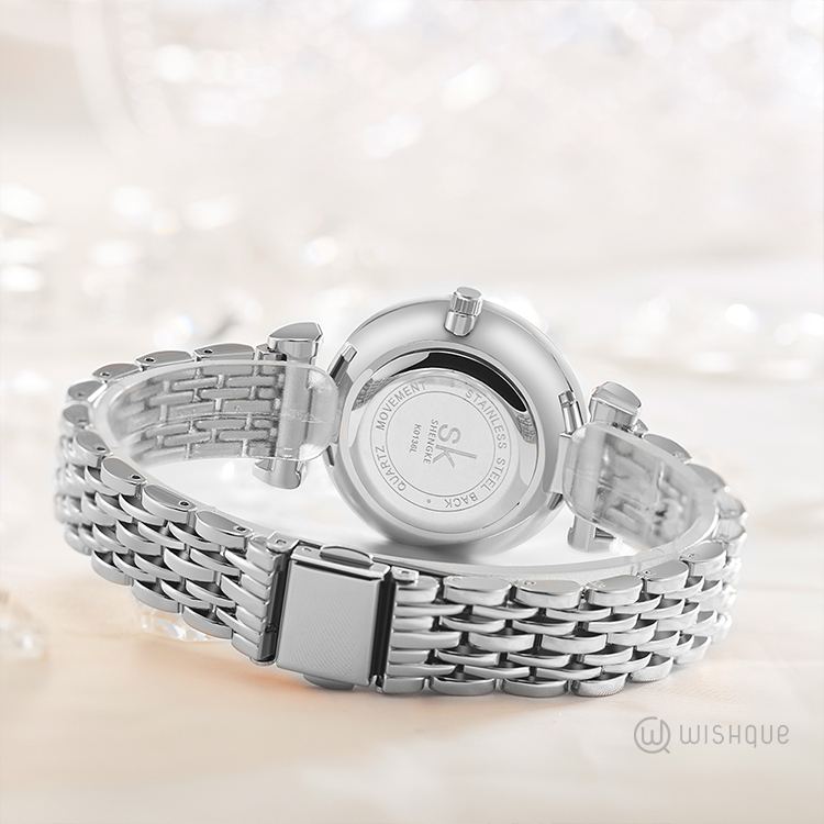 SK Bracelet Women Watch Silver Classical Wristwatch K0136L01