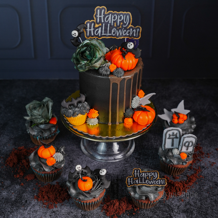 Happy Halloween Nightfall Chocolate Cake